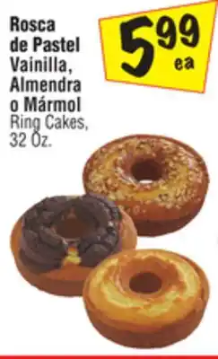 El Super Vainilla, Almendra o Mármol Ring Cakes offer