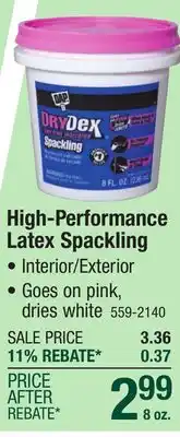 Menards DAP DryDex Color Changing Spackling - 8 oz offer