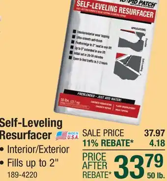Menards Rapid Patch Concrete Resurfacer - 50 lb offer