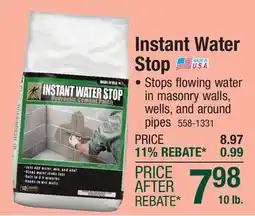 Menards Akona Instant Water Stop - 10 lb offer