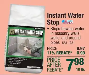 Menards Akona Instant Water Stop - 10 lb offer
