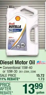 Menards Shell Rotella T4 Triple-Protection 15W-40 Diesel Motor Oil - 1 Gallon offer