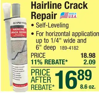 Menards Rapid Patch Hairline Crack Repair 8.6 fl oz offer