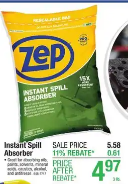 Menards Zep Instant Spill Absorber - 3 lb offer