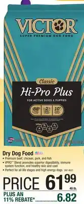 Menards VICTOR Classic Hi-Pro Plus Beef Dry Dog Food - 40 lb offer