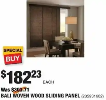 The Home Depot Bali Woven Wood Sliding Panel offer