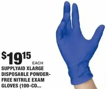 The Home Depot Supplyaid XLarge Disposable Powder-Free Nitrile Exam Gloves offer
