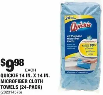 The Home Depot Quickie 14 In. X 14 In. Microfiber Cloth Towels offer