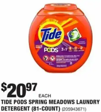 The Home Depot Tide Pods Spring Meadows Laundry Detergent offer