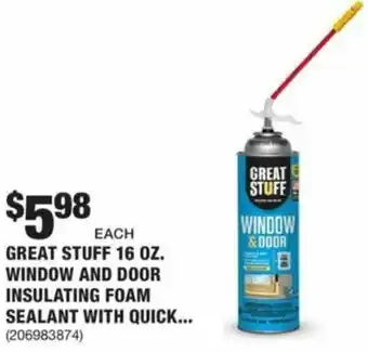 The Home Depot Great Stuff 16 oz Window And Door Insulating Foam Sealant offer