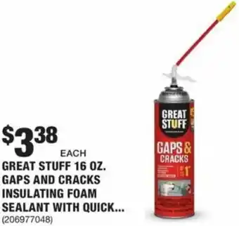 The Home Depot Great Stuff 16 oz. Gaps And Cracks Insulating Foam Sealant offer