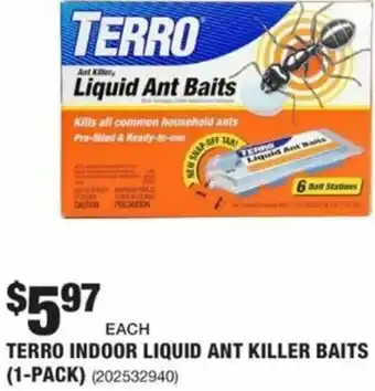 The Home Depot Terro Indoor Liquid Ant Killer Baits offer