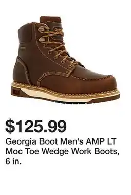 Tractor Supply Company Georgia Boot Men's AMP LT Moc Toe Wedge Work Boots, 6 in offer