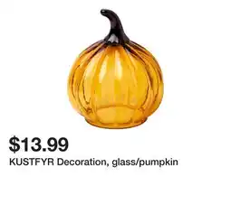 Ikea KUSTFYR Decoration, glass/pumpkin offer
