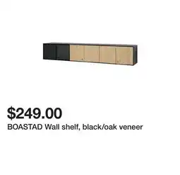 Ikea BOASTAD Wall shelf, black/oak veneer offer