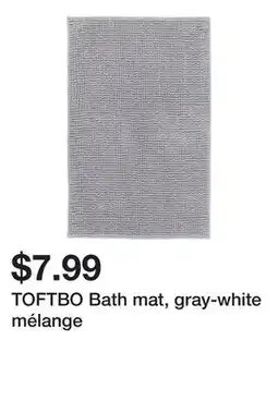 Ikea TOFTBO Bath mat, gray-white mélange offer