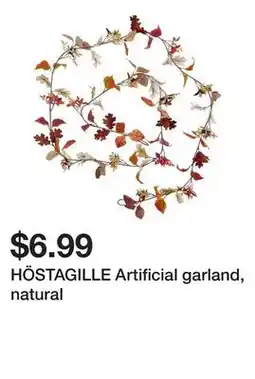 Ikea HÖSTAGILLE Artificial garland, natural offer
