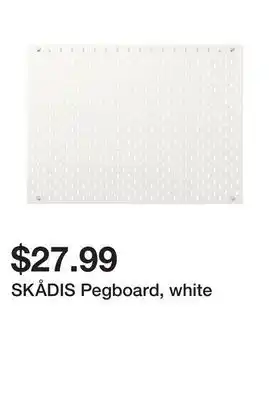 Ikea SKÅDIS Pegboard, white offer