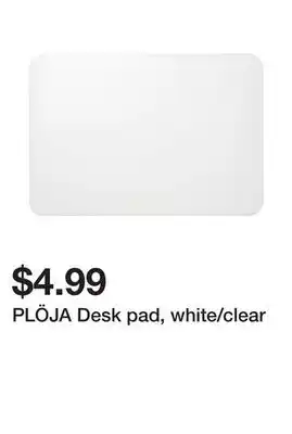 Ikea PLÖJA Desk pad, white/clear offer