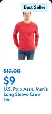 Walmart U.S. Polo Assn. Men's Long Sleeve Crew Tee offer