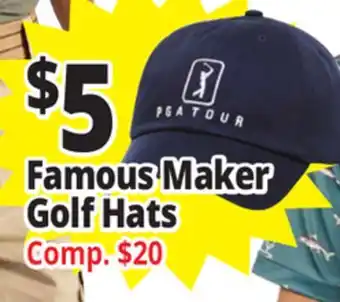 Ocean State Job Lot Famous Maker Golf Hats offer