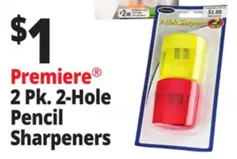 Ocean State Job Lot Premiere 2 Hole Pencil Sharpener 2-Count offer