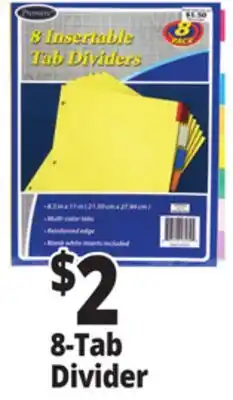 Ocean State Job Lot Premiere Insertable Tab Dividers 8-Count offer