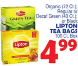 Bravo Supermarkets LIPTON TEA BAGS 100 Ct. Box offer