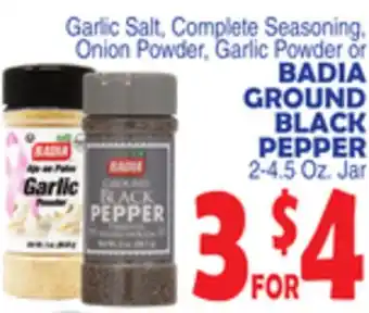 Bravo Supermarkets BADIA GROUND BLACK PEPPER offer