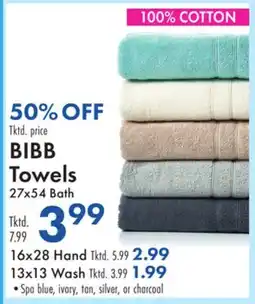 Boscov's BIBB Towels offer