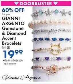 Boscov's GIANNI ARGENTO Gemstone & Diamond Accent Bracelets offer