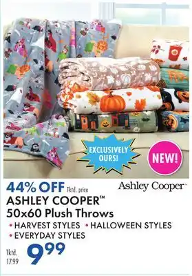 Boscov's ASHLEY COOPER 50x60 Plush Throws offer