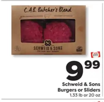 Weis Markets Schweid & Sons Burgers or Sliders offer