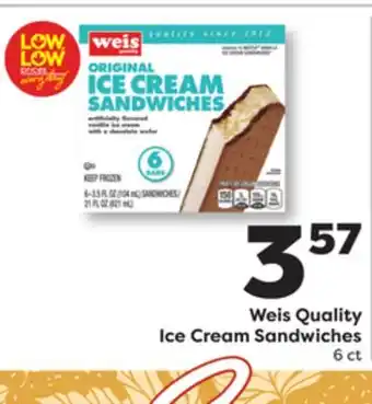 Weis Markets Weis Quality Ice Cream Sandwiches offer