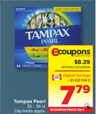 Weis Markets Tampax Pearl offer