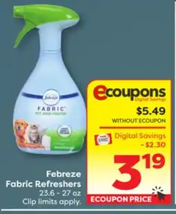 Weis Markets Febreze Fabric Refreshers offer