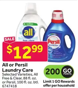 Stop&Shop All or Persil Laundry Care offer