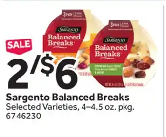 Stop&Shop Sargento Balanced Breaks offer