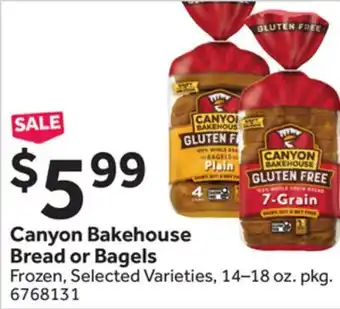 Stop&Shop Canyon Bakehouse Bread or Bagels offer