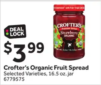 Stop&Shop Crofter's Organic Fruit Spread offer