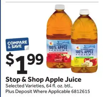 Stop&Shop Stop & Shop Apple Juice offer