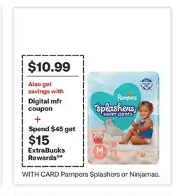 CVS Pampers Splashers or Ninjamas offer
