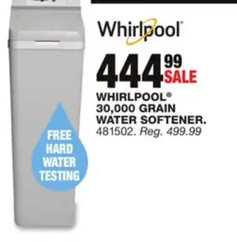 Blain's Farm & Fleet WHIRLPOOL 30,000 GRAIN WATER SOFTENER offer