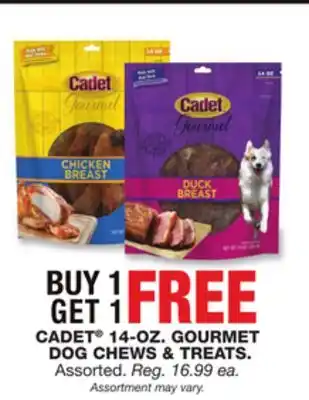 Blain's Farm & Fleet CADET 14-OZ. GOURMET DOG CHEWS & TREATS offer