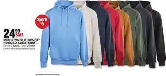 Blain's Farm & Fleet MEN'S WORK N' SPORT HOODED SWEATSHIRT offer