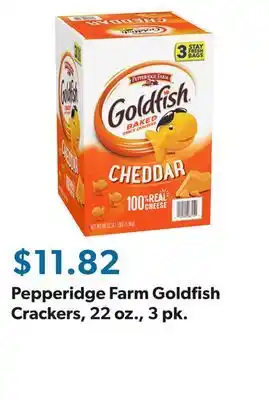 Sam's Club Pepperidge Farm Goldfish Crackers, 22 oz., 3 pk offer