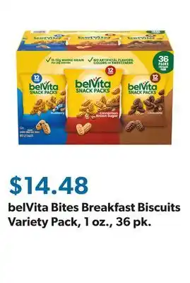 Sam's Club belVita Bites Breakfast Biscuits Variety Pack, 1 oz., 36 pk offer