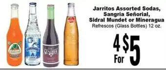 Rancho Markets Jarritos Assorted Sodas, Sangria Señorial, Sidral Mundet or Mineragua offer