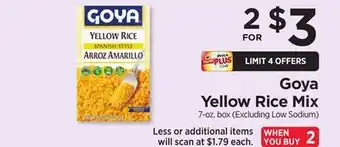 ShopRite Goya Yellow Rice Mix offer