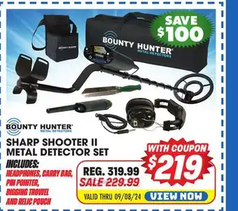 Big 5 Bounty Hunter Sharp Shooter II Metal Detector Combo offer